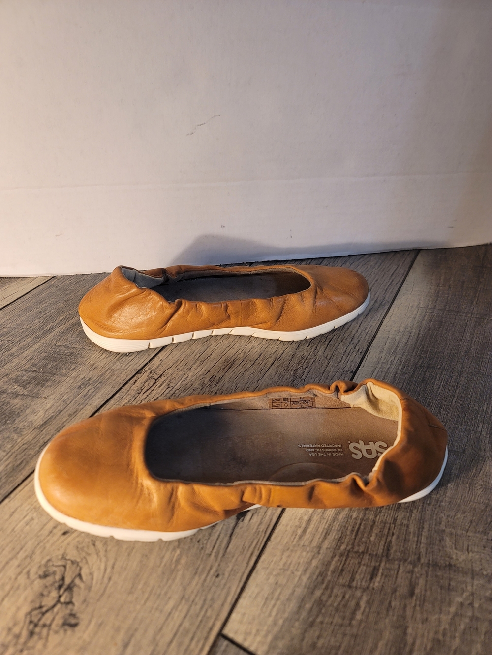 SAS Women's Radiant Hazel Leather Ballet Flat Round Toe Cushioned Sole Sz 8 N - Picture 6 of 10